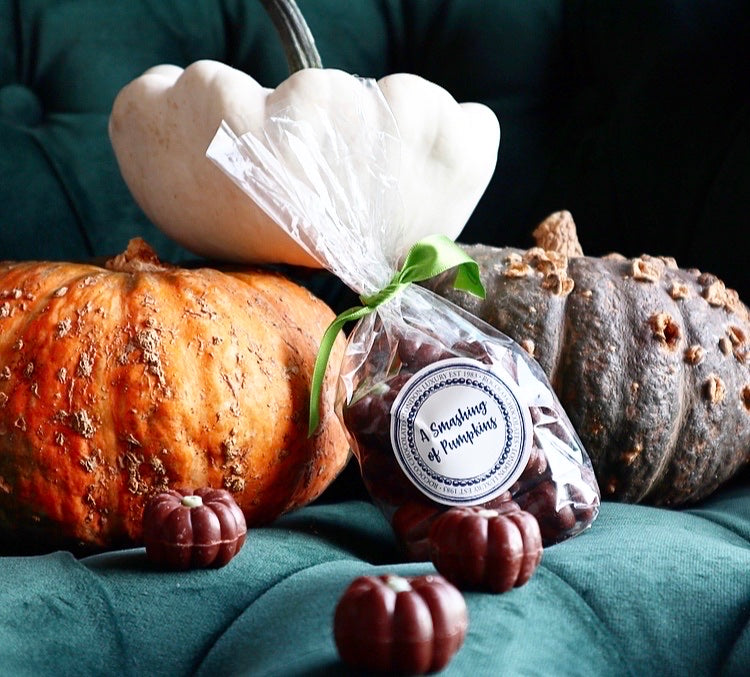 Browse our autumnal chocolate collection, filled with gifts and treats for evening dinner parties or to cosy up with on a cold night. Browse our selection of hot chocolates, and our bestselling smashing of pumpkins.