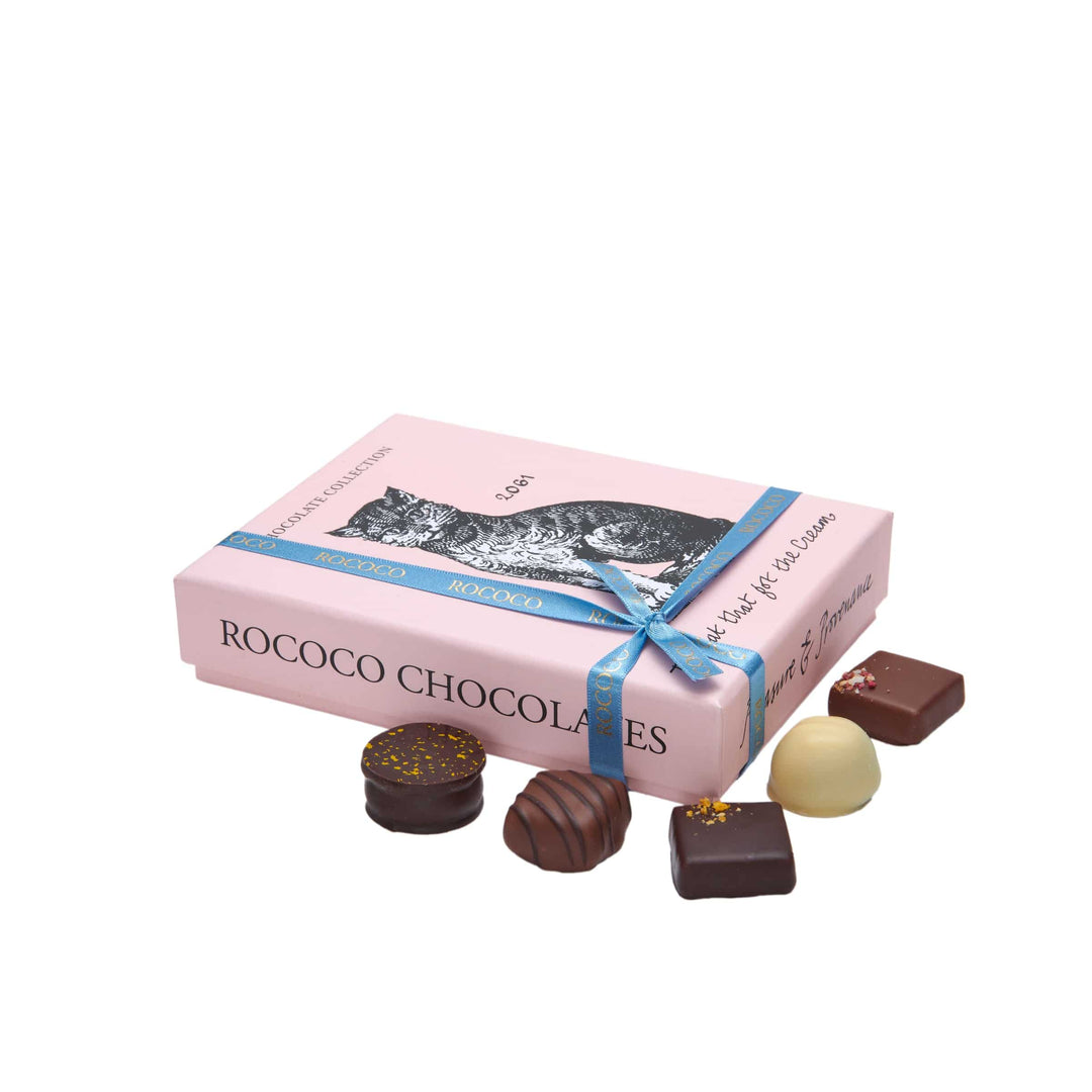 Cat That Got The Cream: Novelty Mini Chocolate Gift Box. Perfect Luxury Chocolate Gift