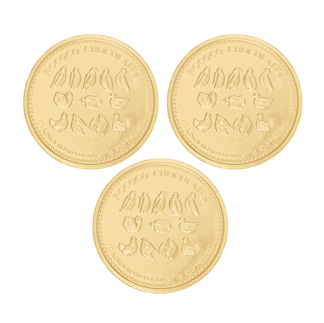 Rococo Milk Chocolate Gold Coin Set x 3 - Rococo Chocolates