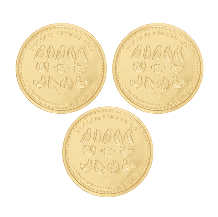 Rococo Milk Chocolate Gold Coin Set x 3