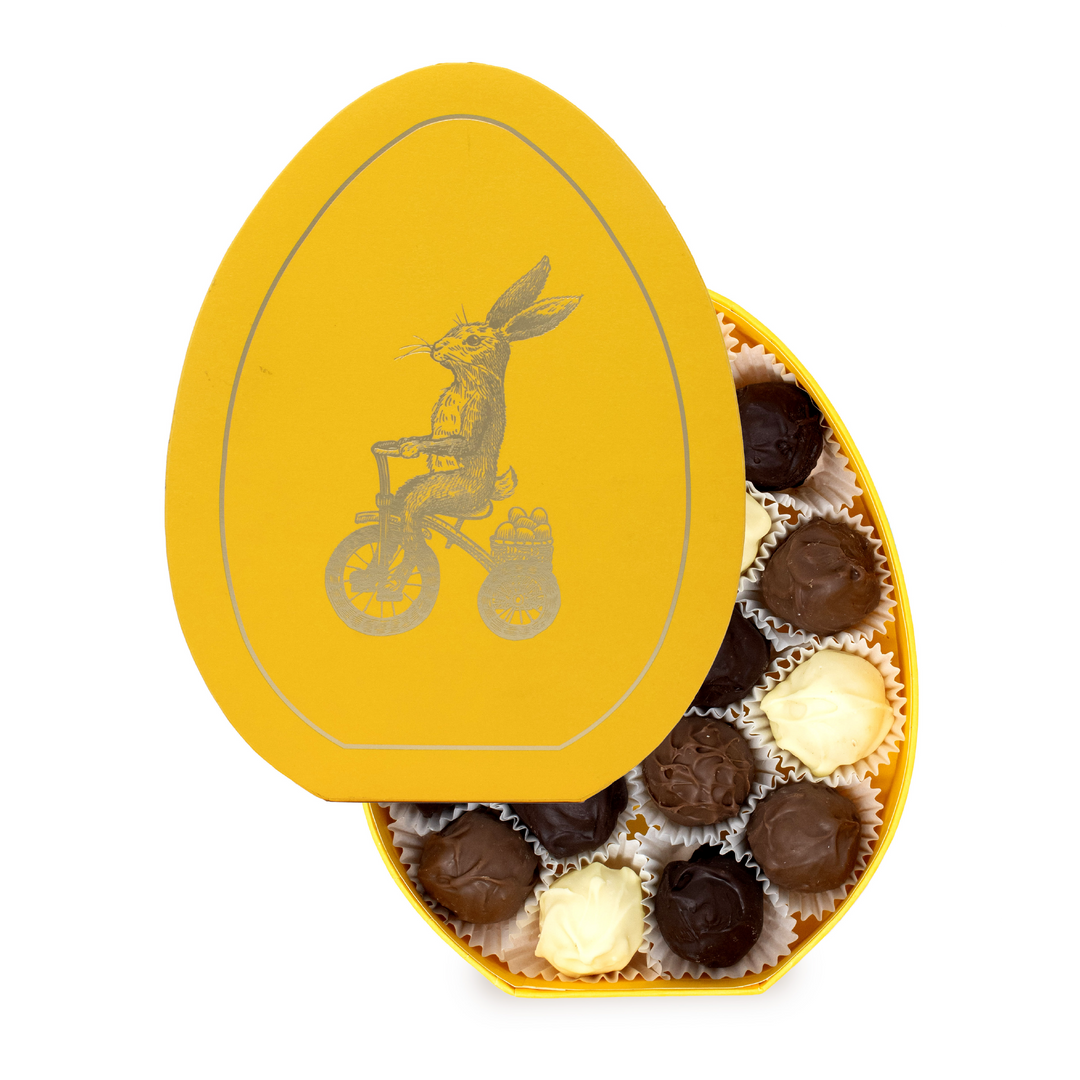 Easter Chocolate Box with Milk, Dark and White Truffles - Alcohol Free