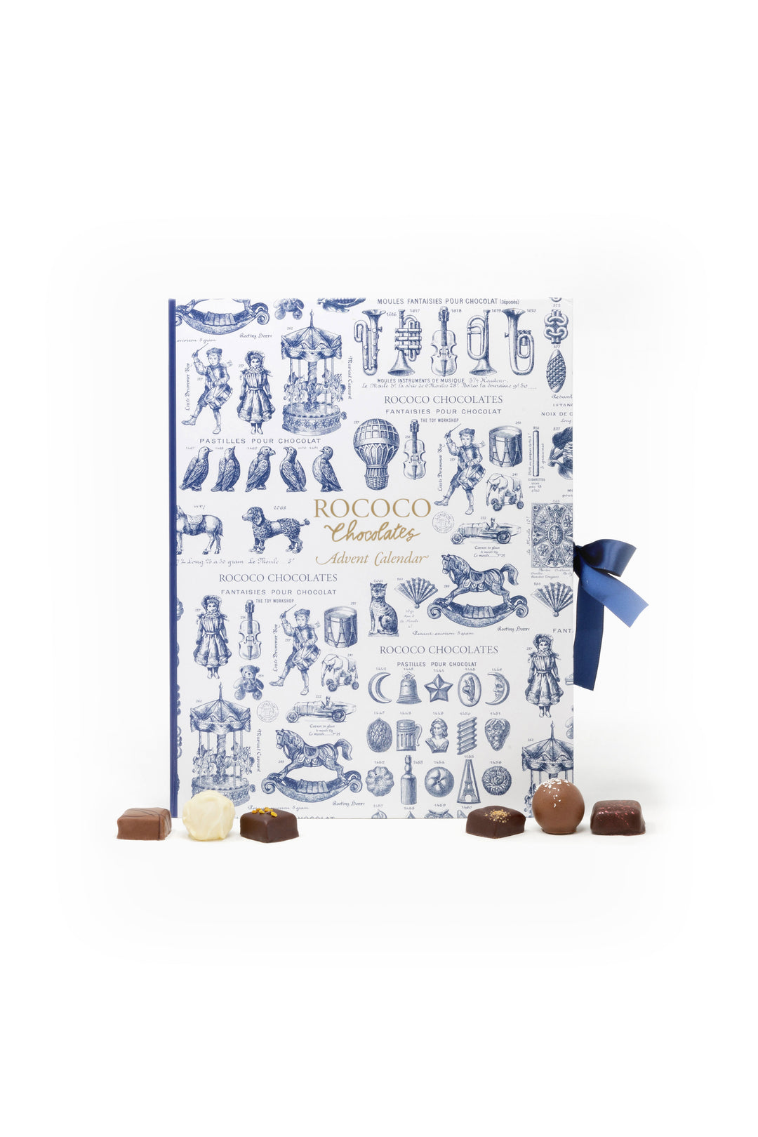 Rococo Chocolates Advent Calendar with 24 handmade chocolates, perfect to gift, share, or treat yourself this festive season.