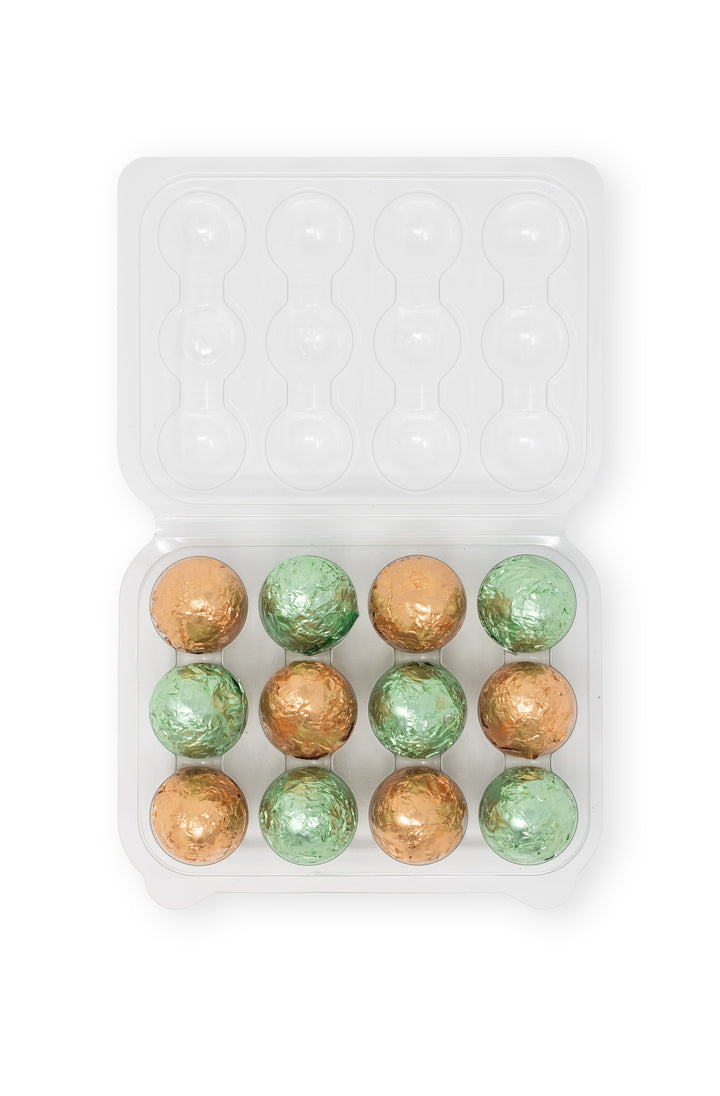 Nutty Egg Crate | 12 Pistachio and Gianduja Mini Eggs