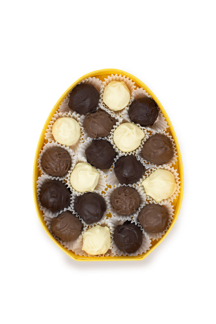 Easter Chocolate Box with Milk, Dark and White Truffles - Alcohol Free