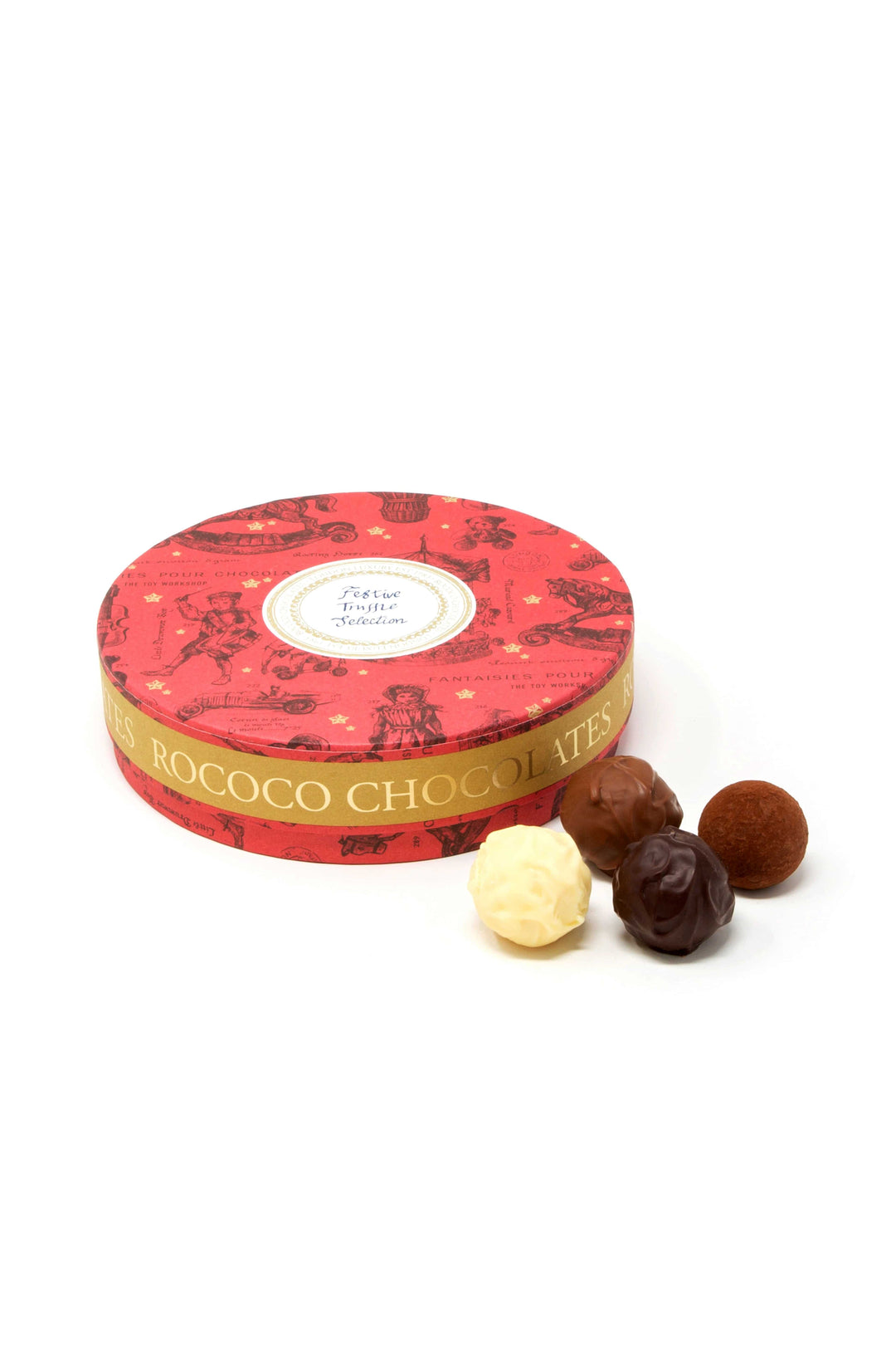 Festive Truffle Selection - White, Milk, Sea Salt and Dark Chocolate Truffles - Rococo Chocolates