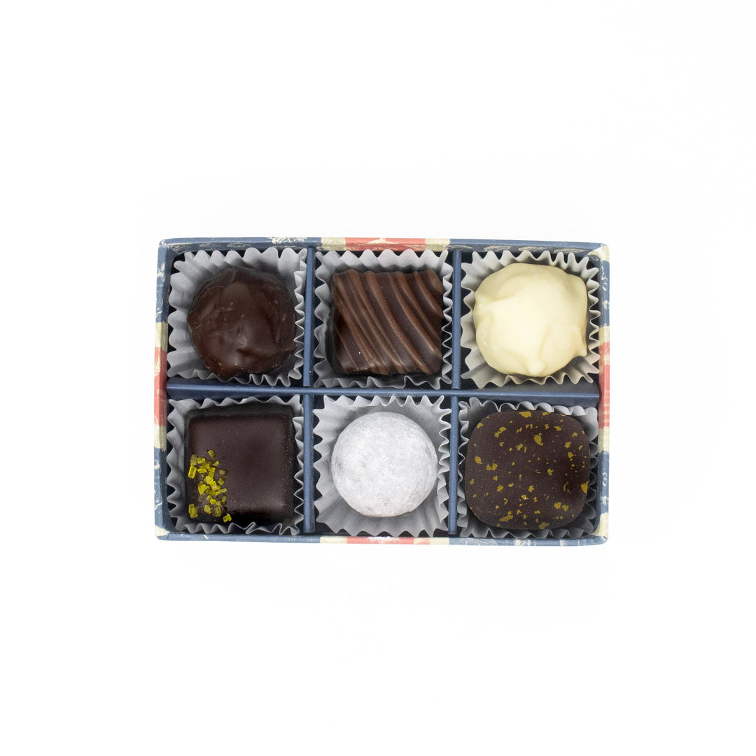 Mini Union Jack Chocolate and Truffle Collection  - Limited Edition 6pc