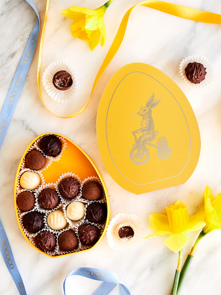 Easter Chocolate Box with Milk, Dark and White Truffles - Alcohol Free