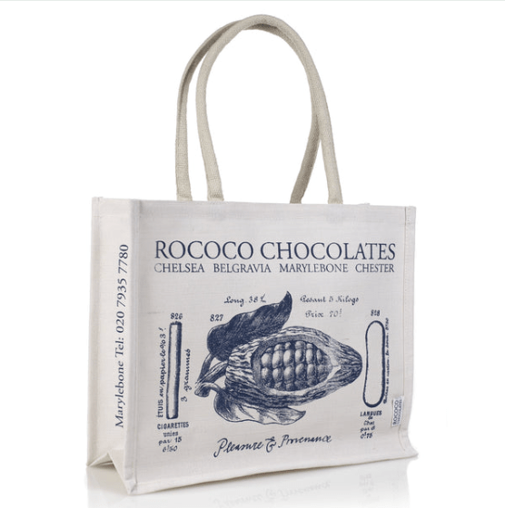 Rococo Chocolates Patterned Jute Bag - Rococo Chocolates