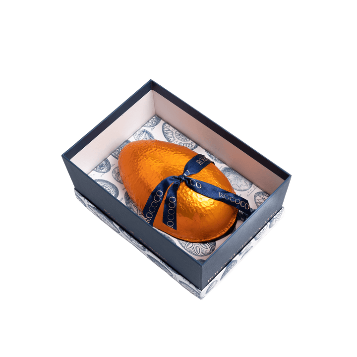 Orange Milk Chocolate Easter Egg - Rococo Chocolates